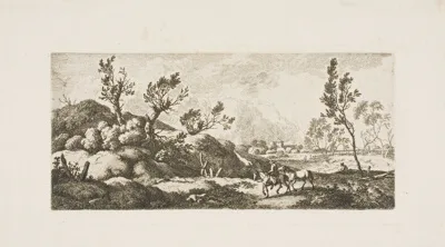 Ferdinand Kobell, Landscape - Boy with Horse