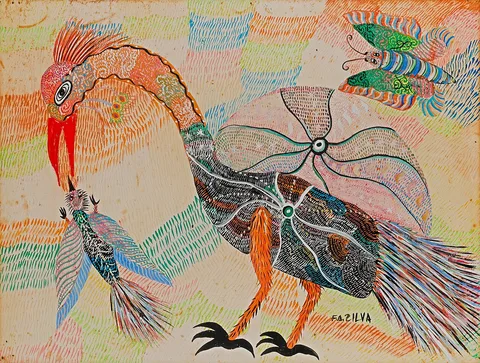 Chico da Silva, Fantastic Birds and Butterfly