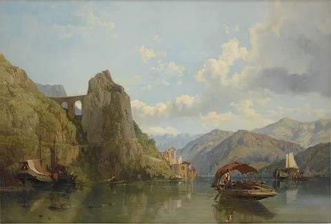 George Clarkson Stanfield, Near Loggio, on Lake Lugano