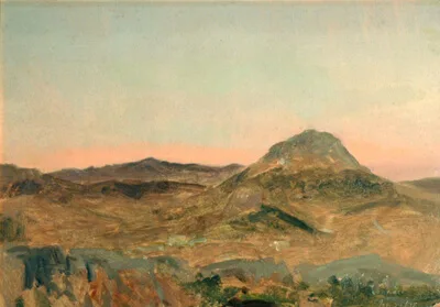 Lockwood de Forest, Greek Mountain Peak at Twilight