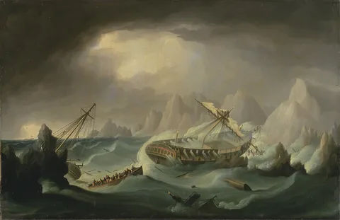 Thomas Buttersworth, Shipwreck off a Rocky Coast