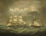 Thomas Buttersworth, The barque Iris at sea