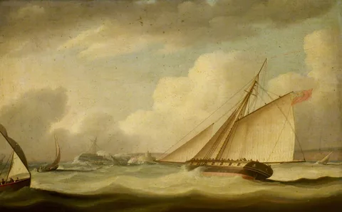 Thomas Buttersworth, A cutter rescuing a ship aground