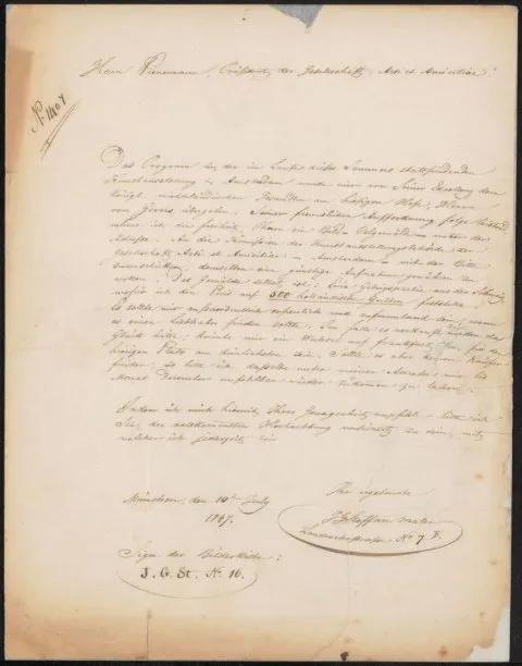 Johann Gottfried Steffan, Brief aan Nicolaas Pieneman