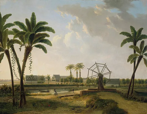 Willem de Klerk, View of the Coffee Plantation Marienbosch in Surinam