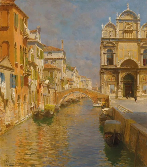 Rubens Santoro, Scuola Grande di San Marco and the Ponte Cavallo on the Rio dei Mendicanti, Venice