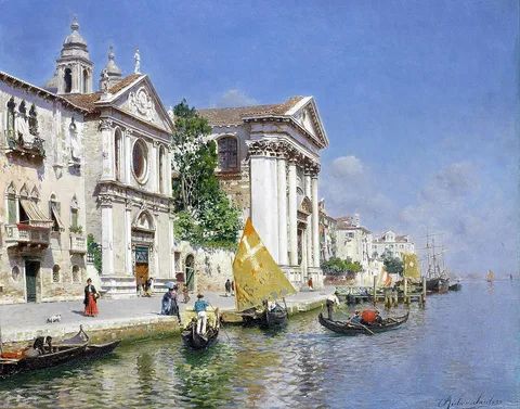 Rubens Santoro, The Zattera and church of the Jesuate, Venice.