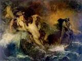 Félix Resurrección Hidalgo, La barca de Aqueronte