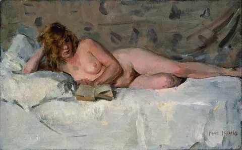 Isaac Israëls, A reclining nude (Sjaantje van Ingen)