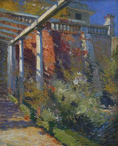 William de Leftwich Dodge, Sunken Garden Beneath Wall, Villa Francesca, Setauket, Long Island