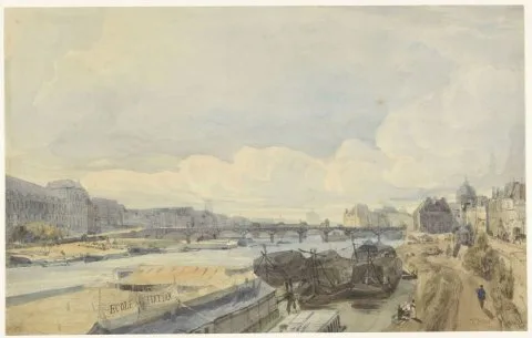 Thomas Shotter Boys, Gezicht over de Seine ter hoogte van de Pont des Arts