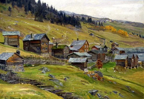 Fredrik Borgen, Bondegårder i en fjellbygd