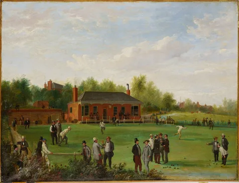 James Howe Carse, Opening Game of the Oldham Subscription Bowling Green, Frankhill, 1860