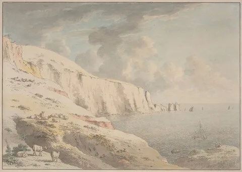 Anthony Devis, View of the Needles, and White Cliffs Taken from Allum Bay, Isle of Wight