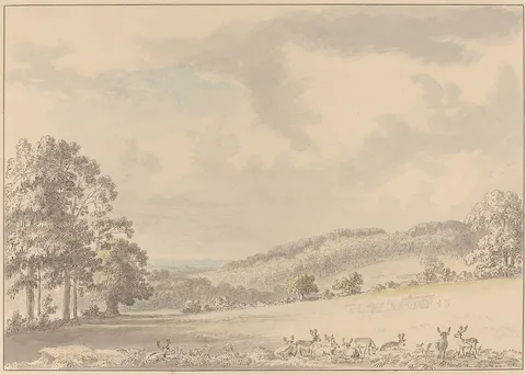 Anthony Devis, Deer Resting in Albury Park
