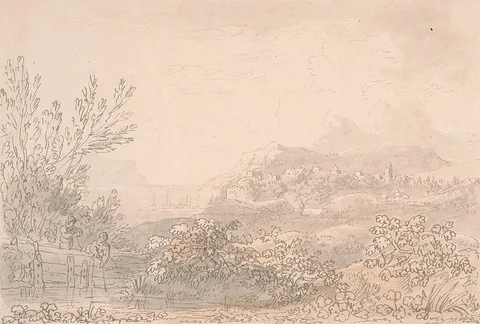 Anthony Devis, Estuary with Castle and village