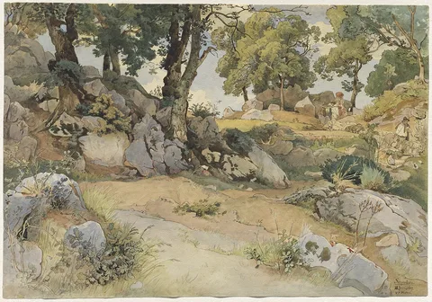 Viktor Paul Mohn, Rocks and Oaks in the Serpentara