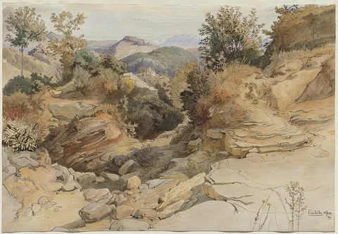 Viktor Paul Mohn, The Sabine Hills and Rocca Santo Stefano, Seen from Civitella