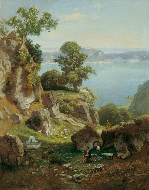 Karl Gustav Rodde, At Lake Nemi