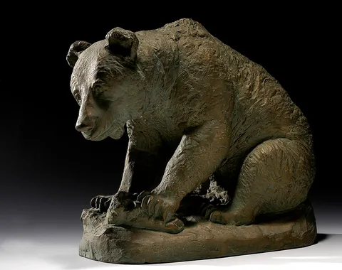 Edward Kemeys, Grizzly Bear Sitting