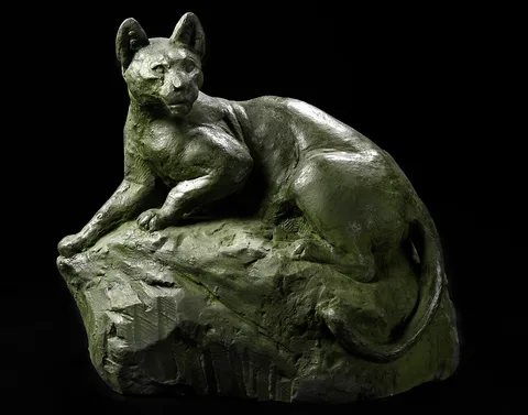 Edward Kemeys, Panther--"Aroused"