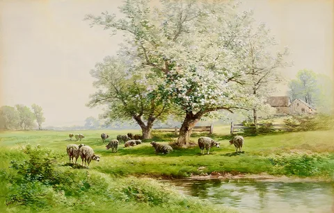 Carl Weber, Pastoral Landscape
