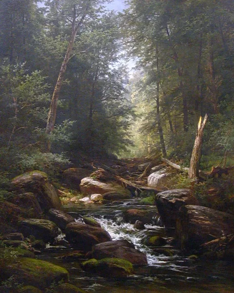 Carl Weber, The Trout Stream (also known as The Home of the Trout and Trout Stream Near Dingman’s Ferry)