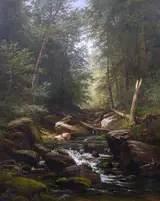 Carl Weber, The Trout Stream (also known as The Home of the Trout and Trout Stream Near Dingman’s Ferry)
