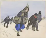 Alfred Ost, Oorlogsvluchtelingen in de sneeuw