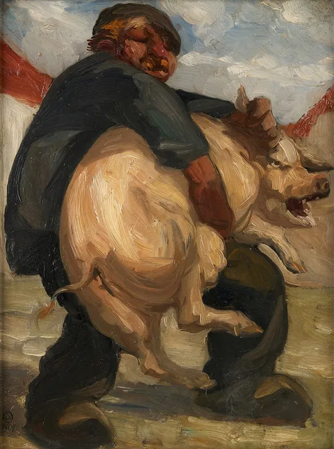 Alfred Ost, The pig seller