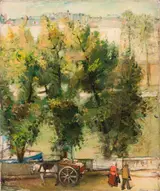 Andrus Johani, "Paris motif" ("Landscape with a horse")