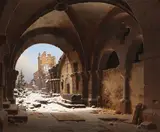 Carl Hasenpflug, View of the Church Ruins in Winter