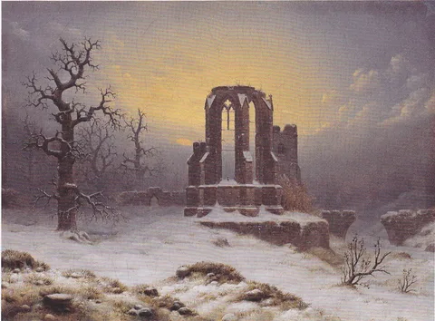 Carl Hasenpflug, Church Ruins in Snow