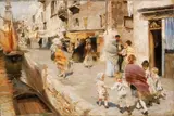 Ettore Tito, Breezy day in Venice