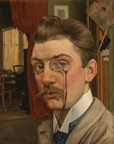 Anton Molkenboer, Self-portrait in his Studio