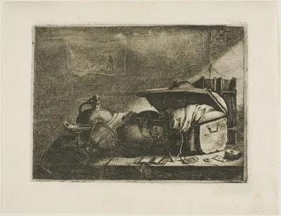 Leonaert Bramer, Still Life with Travelling Trunk