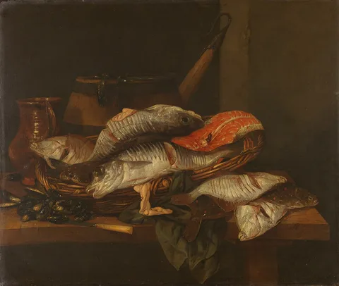 Abraham van Beijeren, Still life with fish
