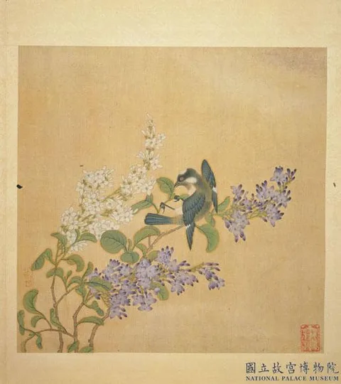 Qiu Ying, A Chinese Bulbul amidst Blooming Crape Myrtle