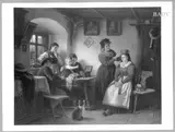 Rudolf Epp, Peasant -Interior. 6 figures: the bride - crown