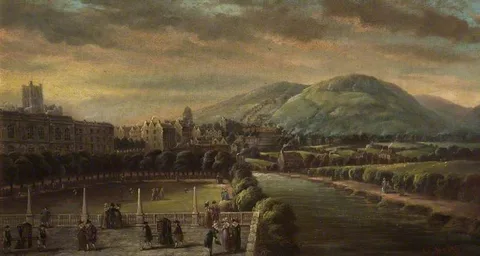 John Maggs, Lower Assembly Rooms from North Parade, Bath,  c.1760