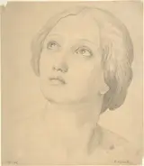 Friedrich Wilhelm Schadow, Head of a Woman Looking Up