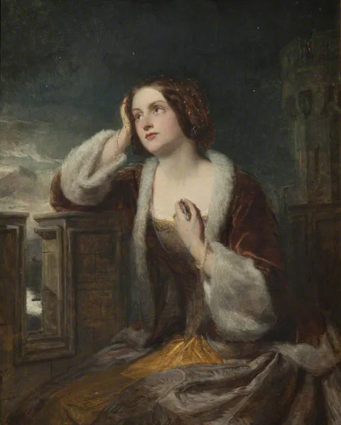 William Powell Frith, Catherine Seyton Looking from the Battlements at Loch Leven Castle