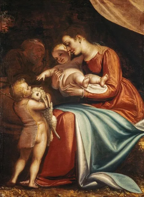 Luca Cambiaso, The Holy Family with the Infant Saint John the Baptist