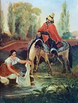 Johann Moritz Rugendas, The Huaso and the Washerwoman