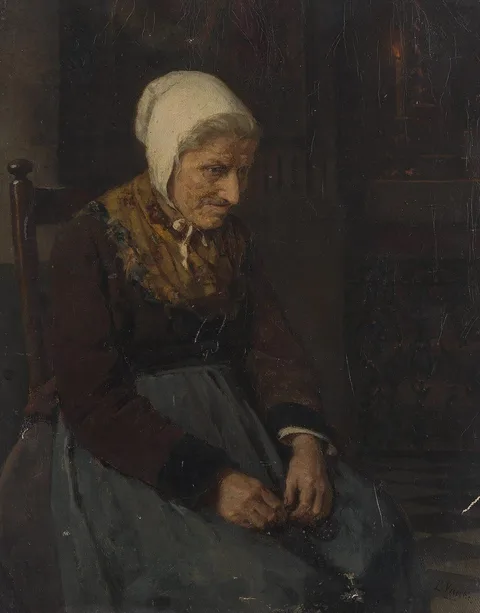 Benjamin Vautier, Old Woman seated on a Chair