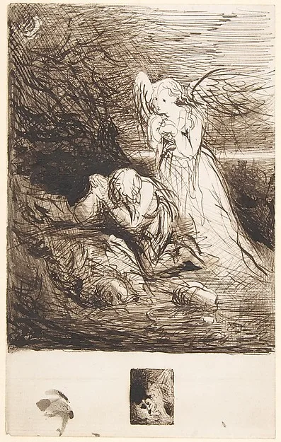 George Hayter, Young Pilgrim with Guardian Angel