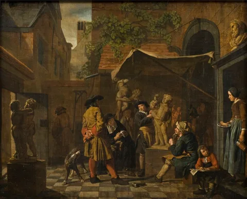 Jan Josef Horemans the Elder, A Sculptor's Studio