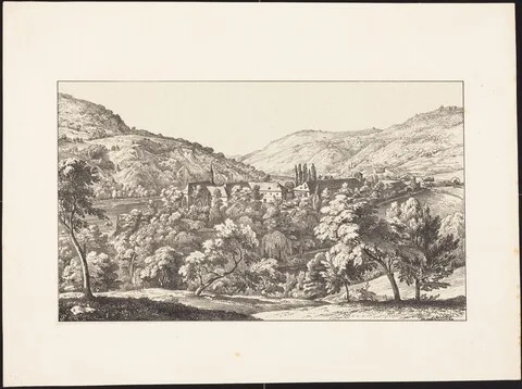 Ernst Fries, View of the Convent of Neuberg from the Summit