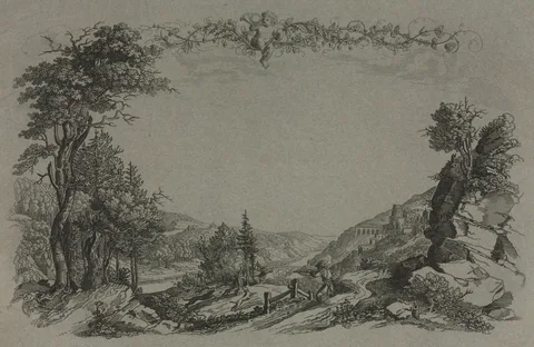 Ernst Fries, Six Views of Heidelberg Castle: Cover, Hunting Scene 