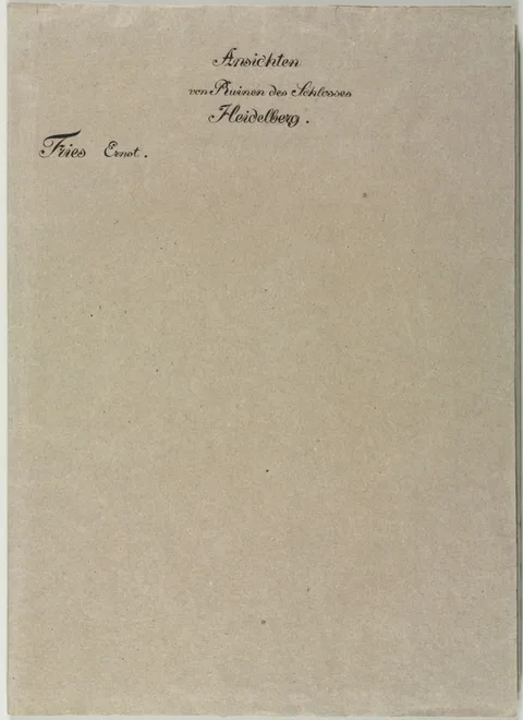 Ernst Fries, Six Views of Heidelberg Castle: Wrapper 
